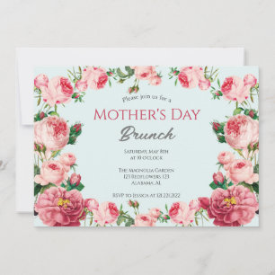Invitation Brunch personnalisé pour la fête des mères   Thème