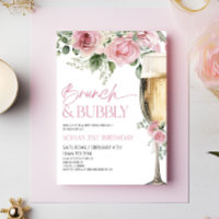 Brunch rose floral et brunch d'anniversaire Bubbly