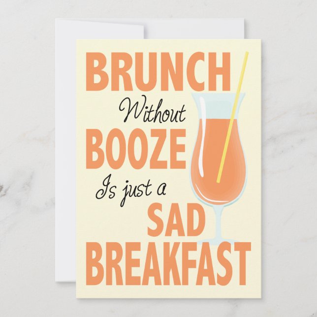 Invitation Brunch sans bouchon Brunch (Devant)