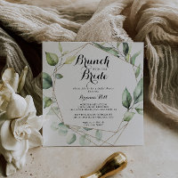 Brunch vert or géométrique avec douche de mariée