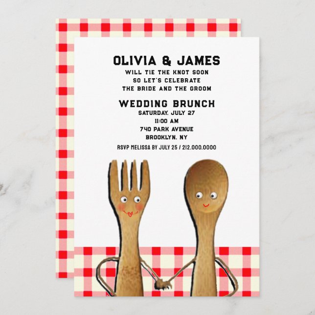 Invitation Brunch wedding shower (Devant / Derrière)
