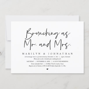Invitation Brunching As M. et Mme, Mariage de poste Brunch
