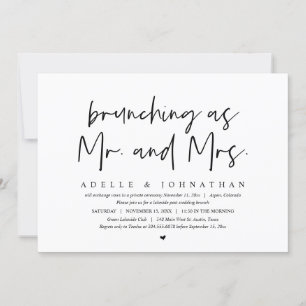 Invitation Brunching As M. et Mme, Mariage de poste Brunch