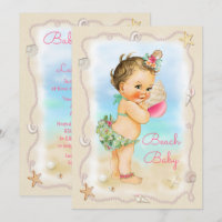 Brunette Beach Bébé Conch Baby shower Shell