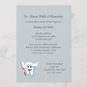 Invitation Brush and Tooth Dental Faire-part/Invitation