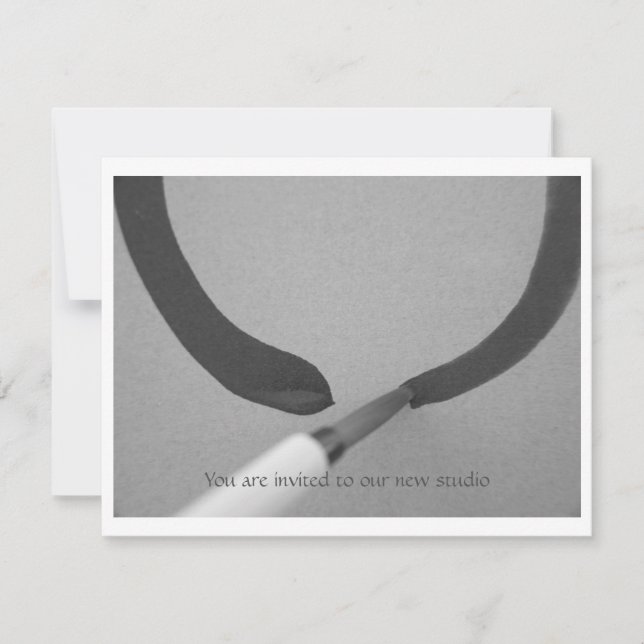 Invitation Brush calligraphie Zen Enso (Devant)