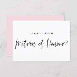 Invitation Brush Letting Pink Be My Matron of Honor