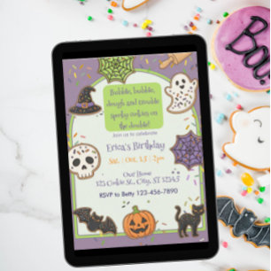 Invitation Bubble Bubble Dough Trouble, Cookie Anniversaire