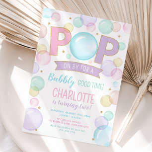 Invitation Bubble Party Anniversaire Invitation, Pop Party Gi