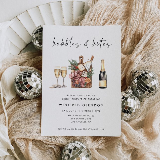 Invitation Bubbles and Bites Baby Shower Mariage (Créateur téléchargé)