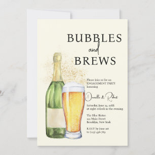 Invitation Bubbles and Brews Engagement Party