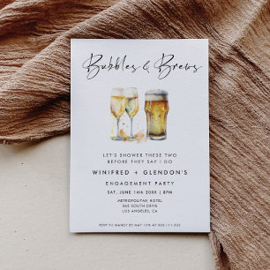 Invitation Bubbles and Brews Engagement Party