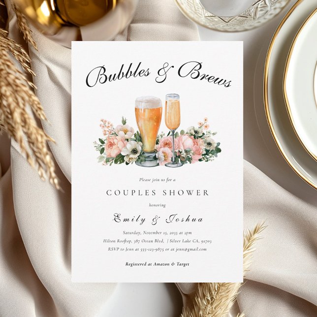 Invitation Bubbles and Brews Shower de Couple (Créateur téléchargé)