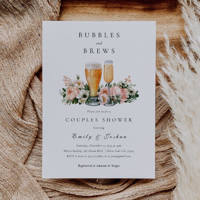 Invitation Bubbles and Brews Shower de Couple (Créateur téléchargé)