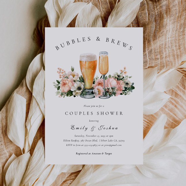 Invitation Bubbles and Brews Shower de Couple (Créateur téléchargé)