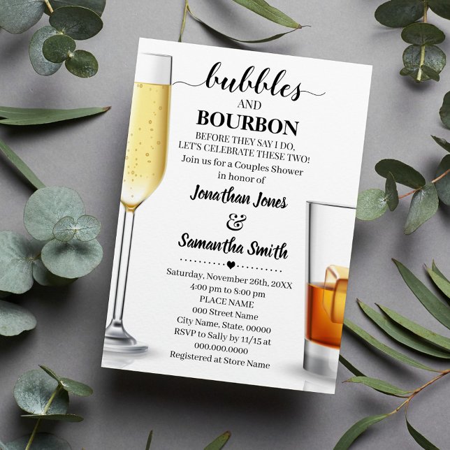 Invitation Bubbles et bourbon avant que je ne les couples dou (Créateur téléchargé)