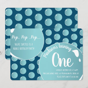 Invitation Bubbles Pop Pop Pop Anniversaire Amusant