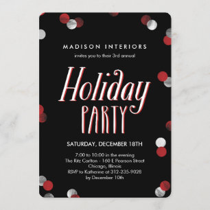 Invitation Bubbly Corporate Holiday Party