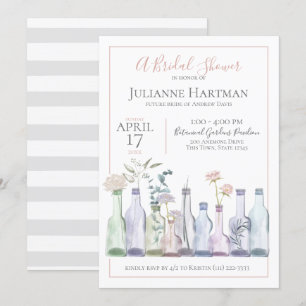 Invitation Bud Vases Wedding shower botanique