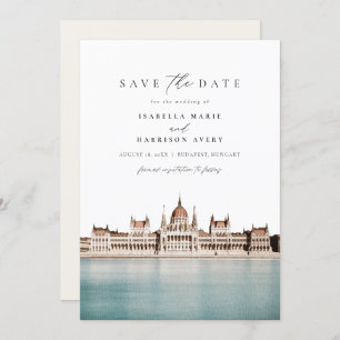Invitation BUDAPEST, HONGRIE Skyline Enregistrer la date Invi
