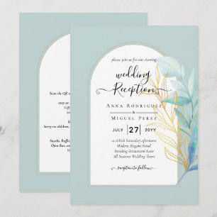 Invitation BUDGET All-in-1 Mariage d'armature en laiton doré