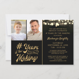 Invitation Budget Anniversaire ANNÉES DANS LA FABRICATION 2 P