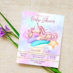 Invitation budget baby shower de l'arc-en-ciel mag