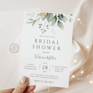Invitation Budget Boho Fête des mariées de verdure