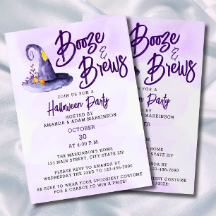 Invitation Budget Booze et brasse la fête d'Halloween