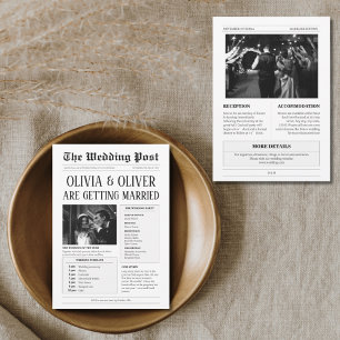 Invitation Budget, chronologie, humoriste mariage de journal