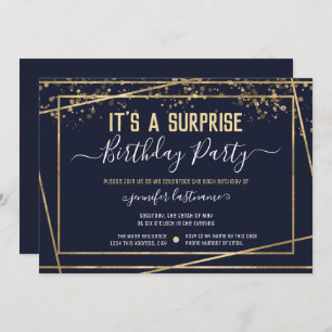 Invitation Budget de fête d'anniversaire surprise