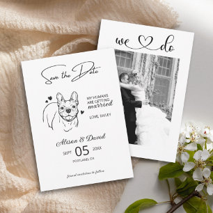Invitation Budget Français Bulldog Mariage photo Enregistrer 