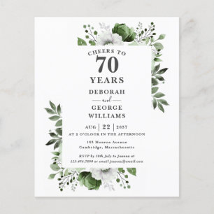 Invitation Budget Joyeux 70e Anniversaire