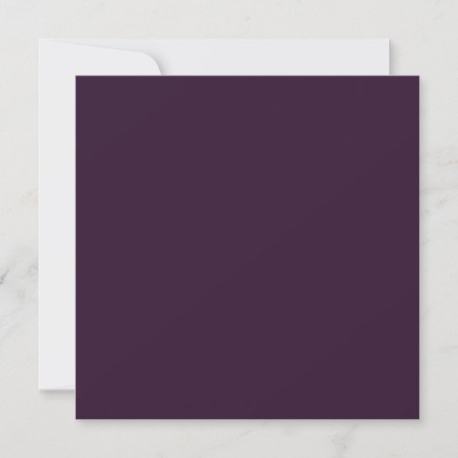 Invitation BUDGET Mariage PLUM PURPLE Monochrome Simple (Devant)