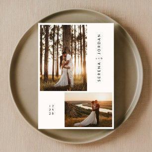 Invitation Budget Moderne Simple Boho Mariage photo