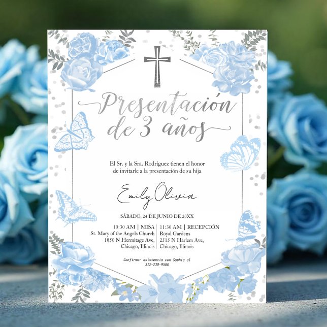 Invitation Budget Présentation 3 ans Espagnol (Créateur téléchargé)