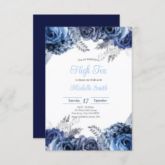 Invitation Budget Purple Florals Bridgerton Bridal Shower