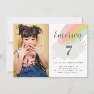Invitation Budget Rainbow Anniversaire
