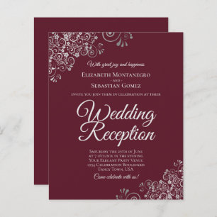 Invitation BUDGET Réception de mariage Argent et B