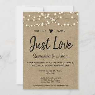 Invitation Budget Rien De Fancy Just Love String Lights Invit
