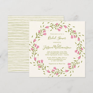 Invitation Budget Rustic Rose Garden Flowers Fête des mariées