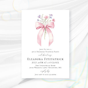 Invitation BUDGET SURPRISE PARTY 40e anniversaire Bow Invitat