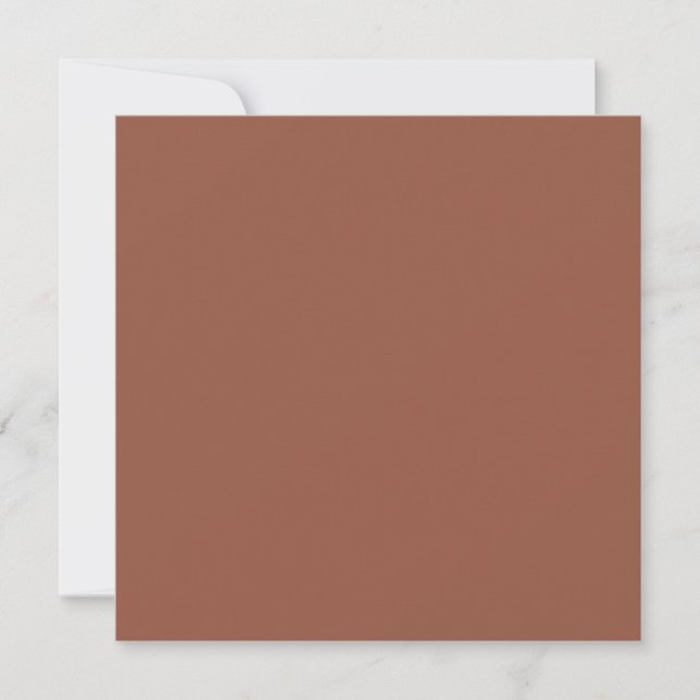Invitation BUDGET Terracotta Foncé Mariage Monochrome (Devant)