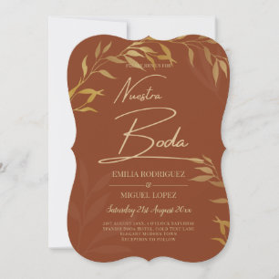 Invitation Budget Terracotta OR Nuestra Boda Mariage espagnol