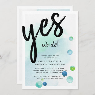 Invitation BUDGET Verre de mer Mariage Abstrait moderne