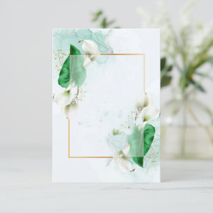 Invitation Budget vierge Élégant calla lys mariage