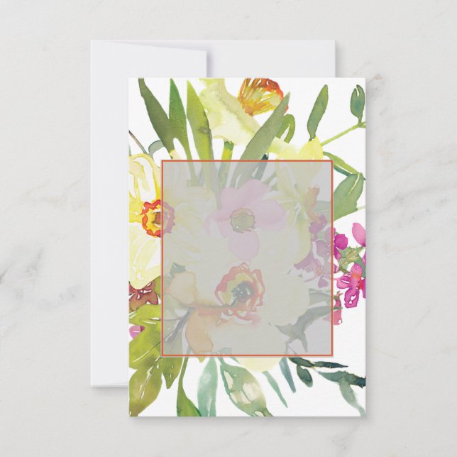 Invitation Budget vierge Élégants jonquilles mariage  (Devant)