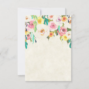 Invitation Budget vierge Fleurs de mariage pastel joli 