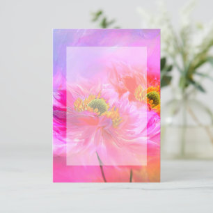 Invitation Budget vierge Mariage fantaisie florale rose 