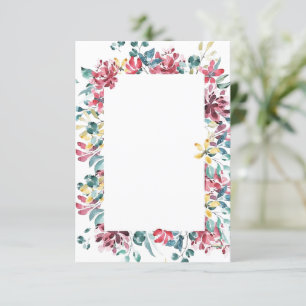 Invitation Budget vierge Mariage floral lumineux 